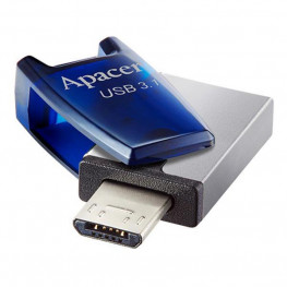 USB kľúč 16GB Apacer AH179 modro-strieborný s duálnym rozhraním /OTG/