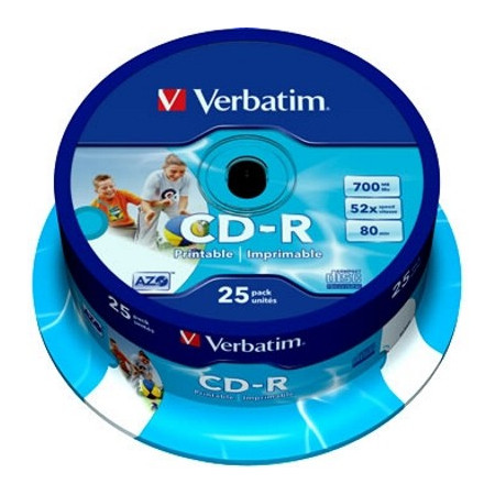 CD-R Verbatim PRINTABLE CakeBox/25ks